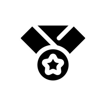 Award badge black glyph ui icon