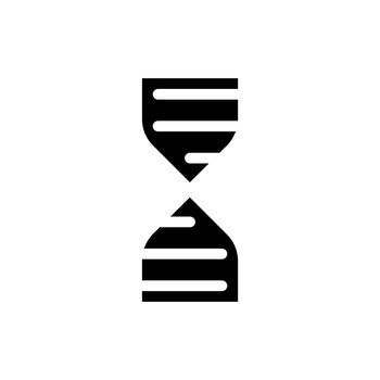 DNA structure black glyph ui icon