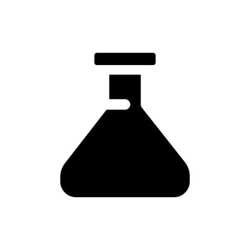 Erlenmeyer flask black glyph ui icon