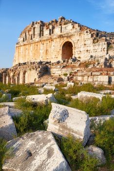 Miletus ancient city amphitheater, Turkey. Photo from Miletus. Miletus was an ancient Greek city on the western coast of Anatolia, near the mouth of the Maeander River in ancient Caria.