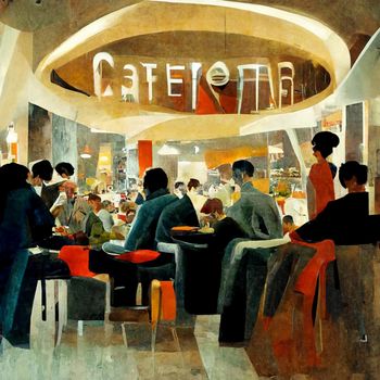 People meeting in cafe, drinking beer in pub, sitting at table or counter and talking.