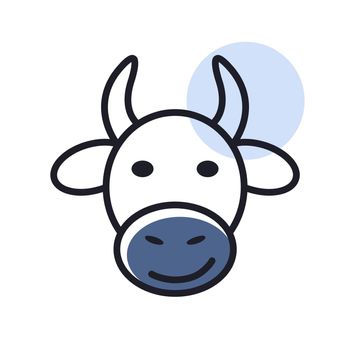 Cow icon. Farm animal vector illustration