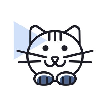 Cat vector isolated icon. Pet animal sign