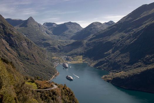 Boats on a Norwegian fjord
