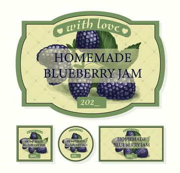 Label for homemade blackberry. blackberries canned packaging