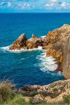 Coastline and Cliffs, Buelna, Asturias, Spain 