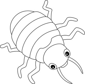 Bedbug Animal Isolated Coloring Page for Kids