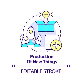 Production of new things concept icon