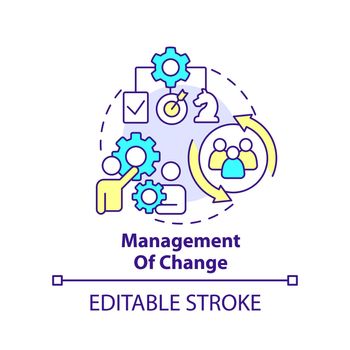 Management of change concept icon