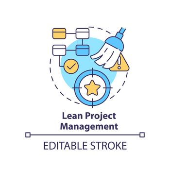 Lean project management concept icon