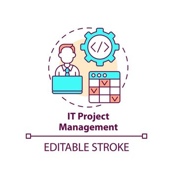 IT project management concept icon