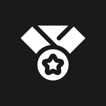Award badge dark mode glyph ui icon
