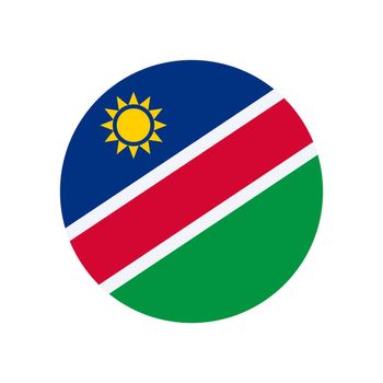 Namibia vector flag circle on white background