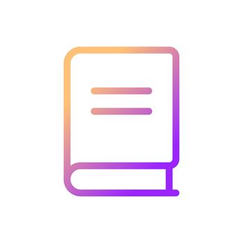 Closed book pixel perfect gradient linear ui icon