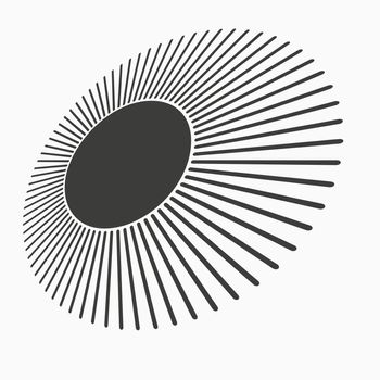 sun tech perspective electric circuit logo vector icon illustration