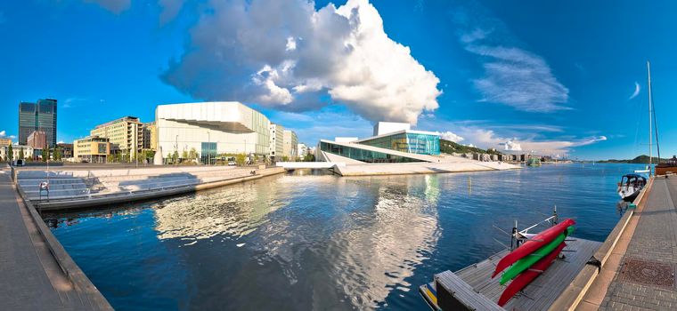 Oslo waterfront and contemporary architecture panoramic view