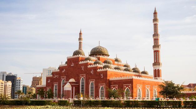 Dubai, UAE - Shot of Al Salam mosque in Al Barsha area. Outdoors