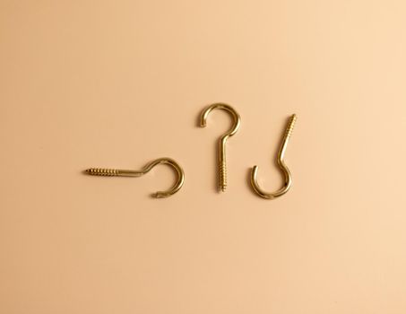Question mark shape screw hooks