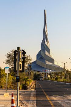 Dubai, UAE - Shot of a HH Sheikh Mohammed Bin Rashid Al Maktoum solar park largest single site solar plant in the world. Clean energy.