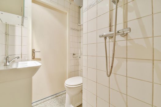 Small restroom in modern apartment