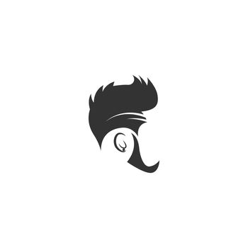 Men hair style icon logo