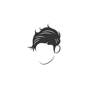 Men hair style icon logo
