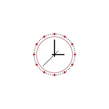 Clock icon logo design