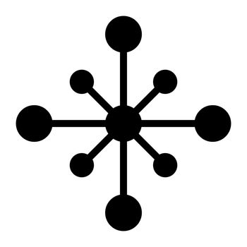 Network icon connect digital hub net, technology circle data