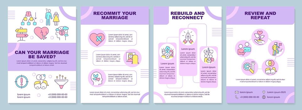 Can marriage be saved purple brochure template
