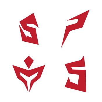 Initial letter spartan logo