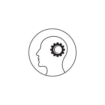 head and gear icon