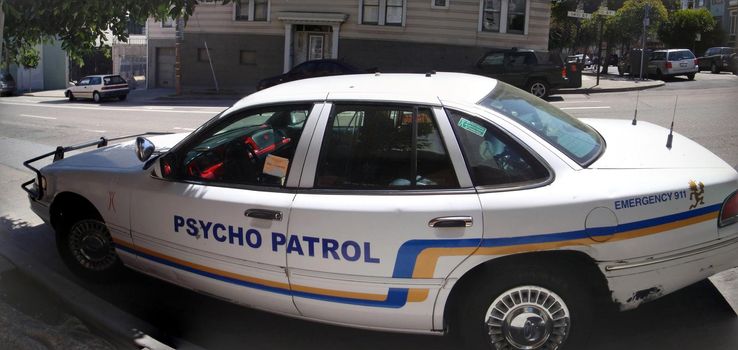 Psycho Patrol car parked on the street