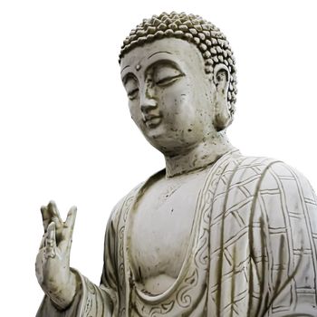 Buddha statue isolated on white background