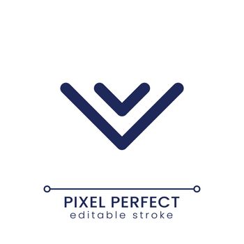 Scroll to bottom pixel perfect linear ui icon