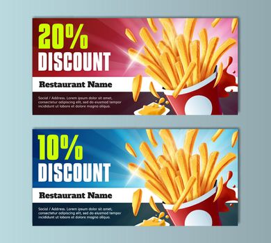Fries Discount Voucher Template