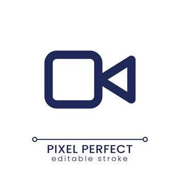 Video call pixel perfect linear ui icon