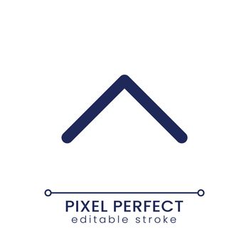 Scroll up pixel perfect linear ui icon