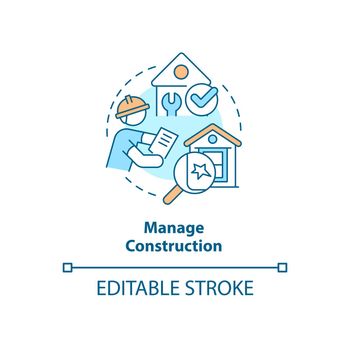 Manage construction concept icon