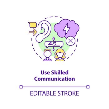 Use skilled communication concept icon
