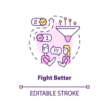 Fight better concept icon