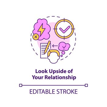 Look upside of relationship concept icon