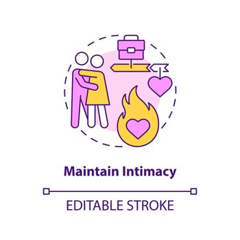 Maintain intimacy concept icon