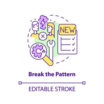 Break pattern concept icon