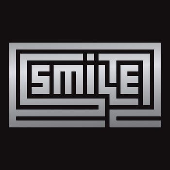 Smile Lettering Maze Typography Design Vector Illustration