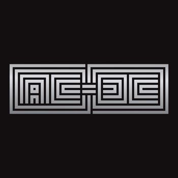 Acdc Lettering Maze Typography Design Vector Illustration