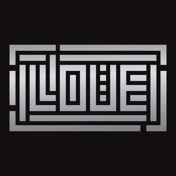 Love Lettering Maze Typography Design Vector Illustration