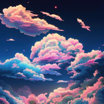 anime evening clouds 5