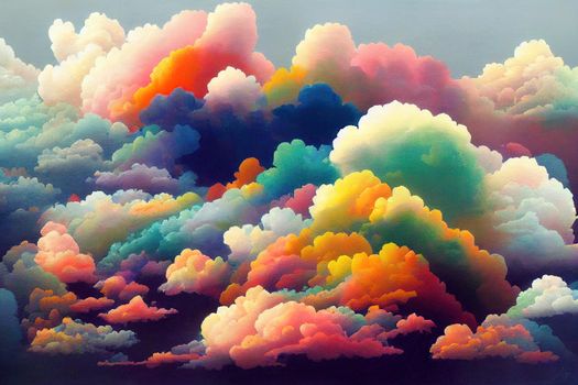 toon colorfull clouds