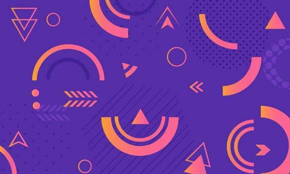 Bright background with geometric shapes
