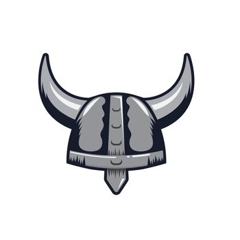 viking helmet vector element  concept design template